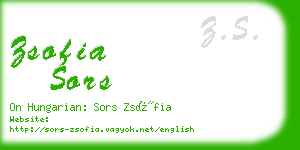 zsofia sors business card